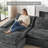 Boneless Modular Cloud Sectional Couches For Living Room, Oversized Compression Chenille Cloud Sofa-1574356054-1574356055