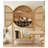 39.37" Brown Rectangular Solid Wood Wine Racks