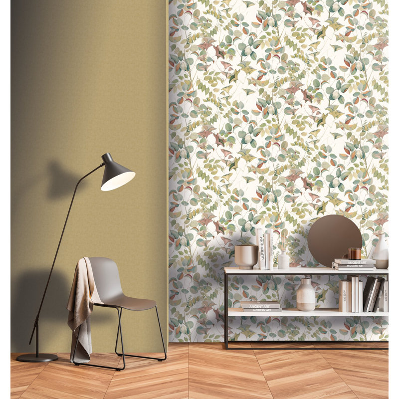 Galerie Designer Walls Leaves Wallpaper, White