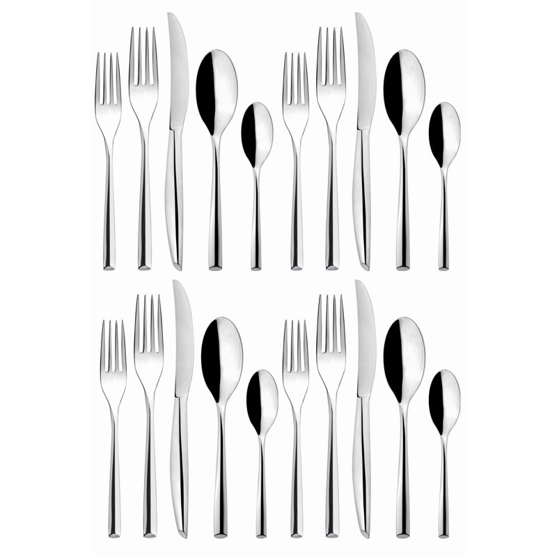 Zeta 20 - Piece Stainless Steel Flatware Set - Service for 4