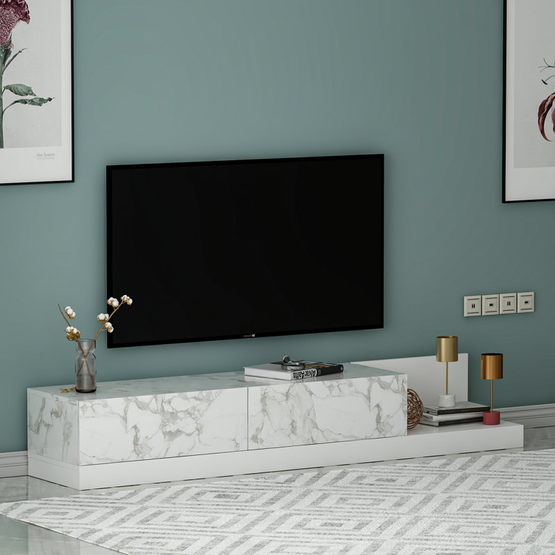 Anely Unfinished TV Stand for TVs up to 42", White