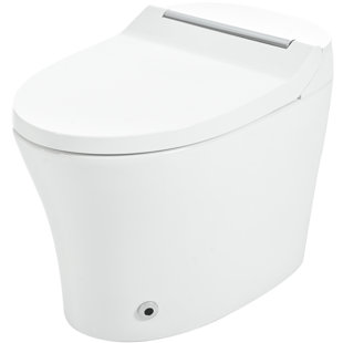 Modern Bathroom Toilet With Adjustable Temp Seat & Foot Infrared Sensor Smart Flush Efficient Flushing Ability