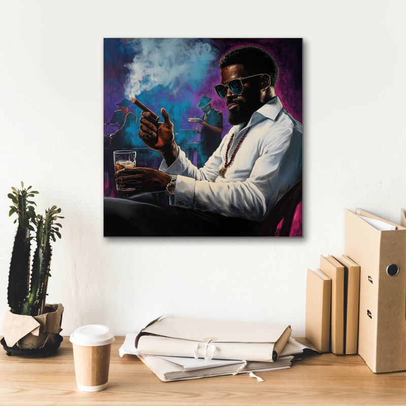 «Unwind» par Rich Monet, art mural sur toile, H 18 po x l 18 po x P 0,75 po