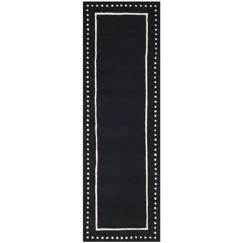Tapis en laine touffeté à la main Cruz, Tapis de couloir 2 pi 3 po x 19 pi