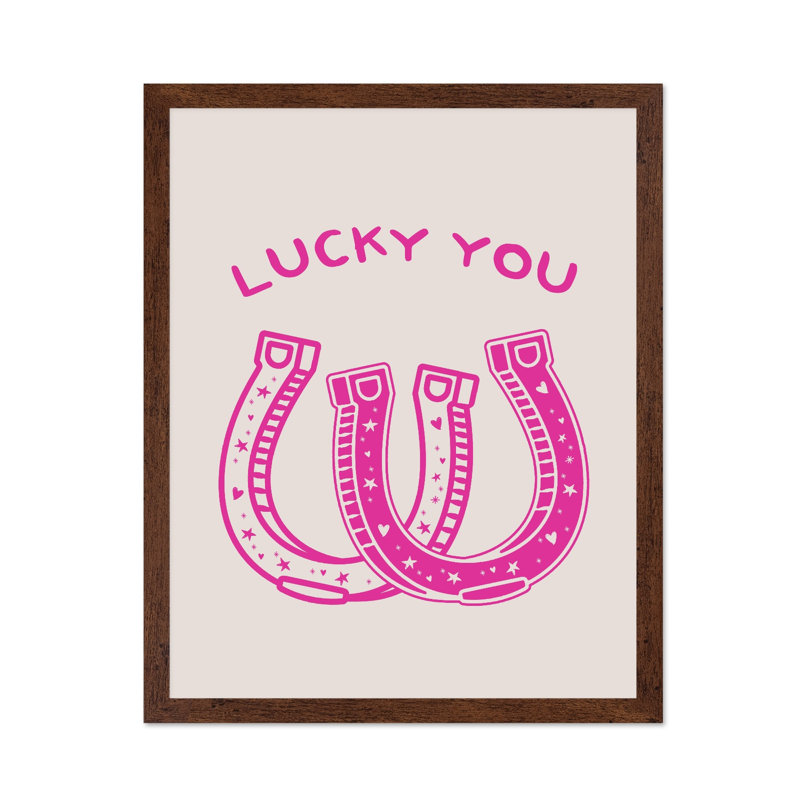 Lucky You, Poster, 12"H x 16"W, Brown Framed