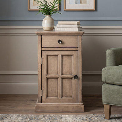 Table de bout classique avec ports USB et tiroir de rangement, tablettes