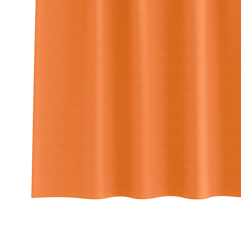 Curtains With Curtains 2 Pcs Polyester, 175cm Width x 140cm Drop, Bright Orange