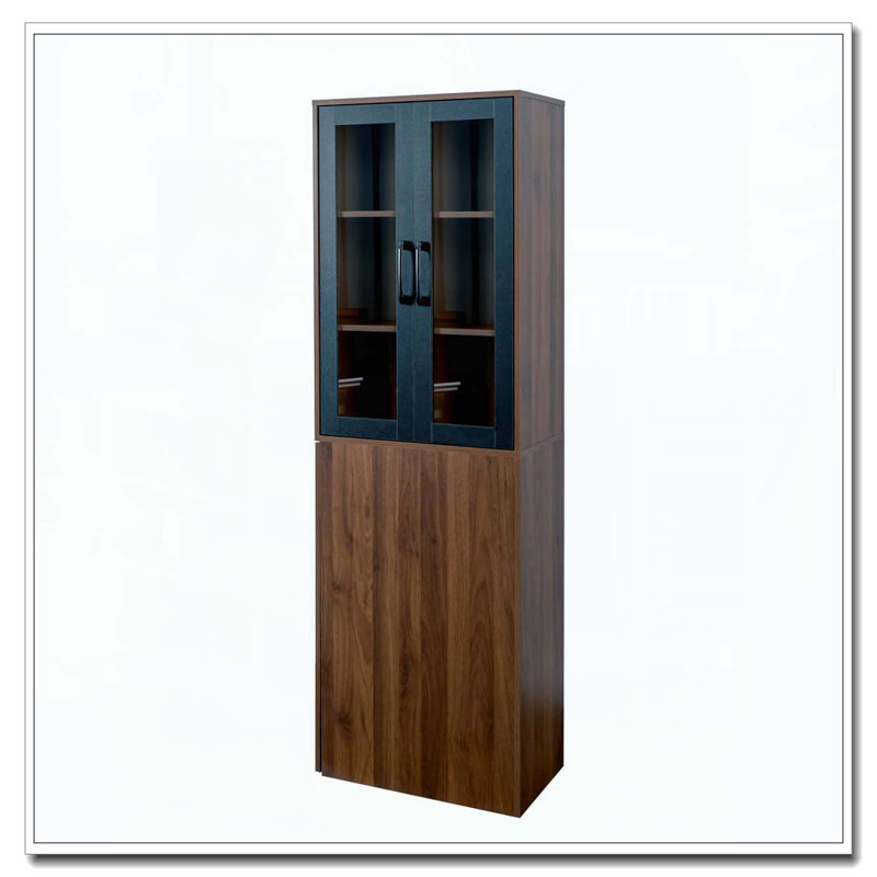Vitrine avec tablettes coulissantes, Noyer