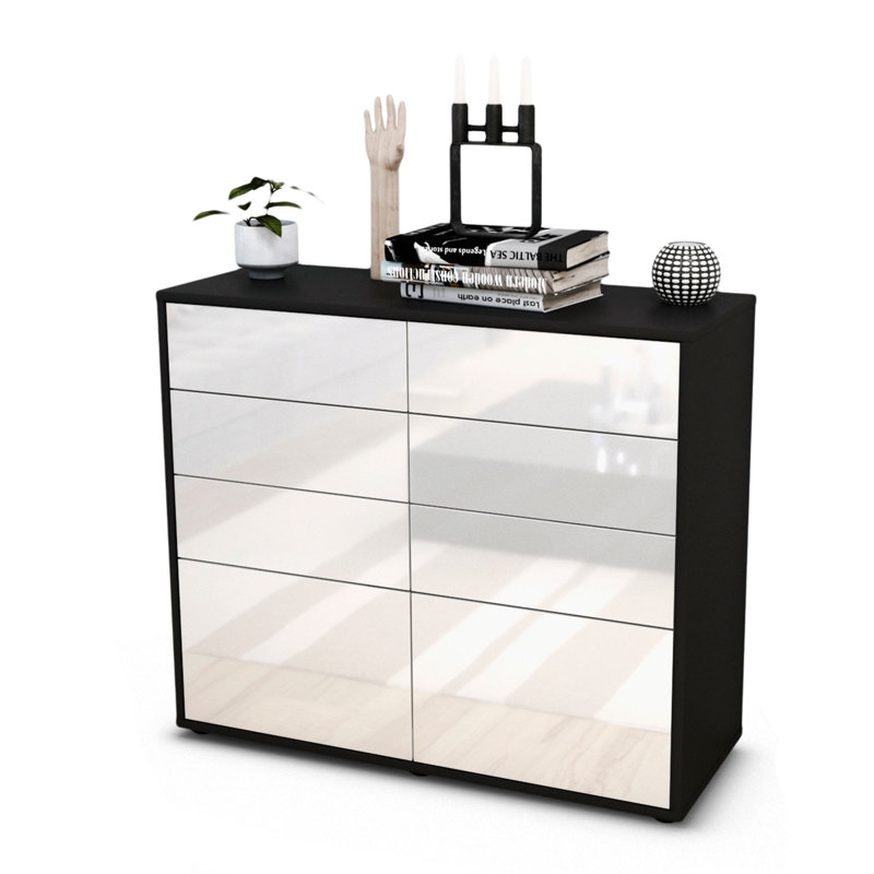 Ravenwood 92cm Sideboard, Anthracite/High-gloss white