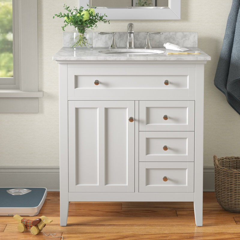 Ensemble de meuble-lavabo simple 32 po Ain, Blanc