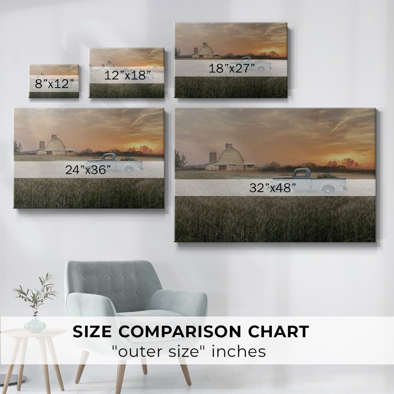 Evening Farm-Gallery, toile tendue, H 12 po x l 18 po