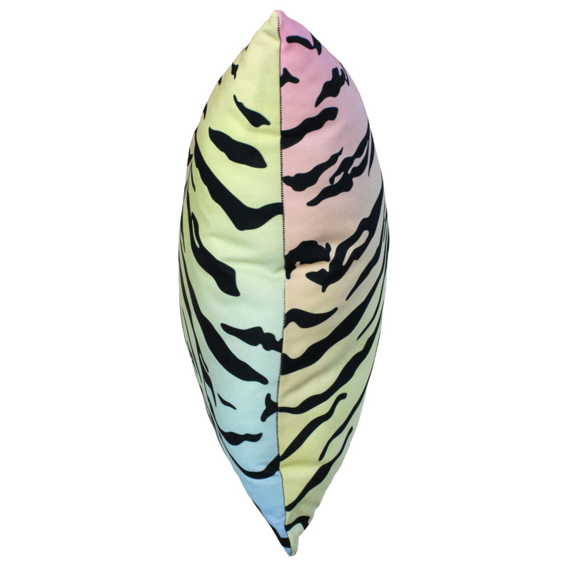 Animal Print Reversible Throw Pillow, Pastel Gradient