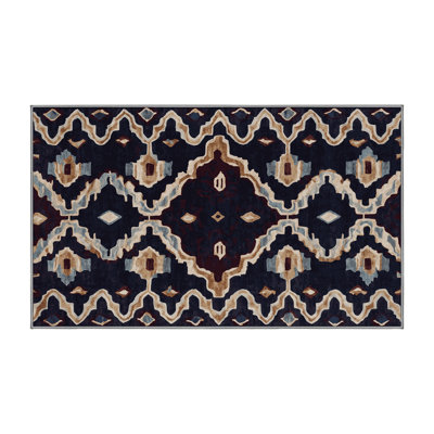 Machine Washable Purple Area Rug