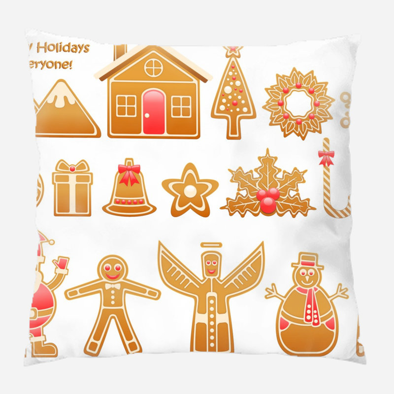  Coussin décoratif en toile Gingerbread