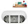 67" Streamline Soaking Freestanding Tub and Tray With Internal Drain