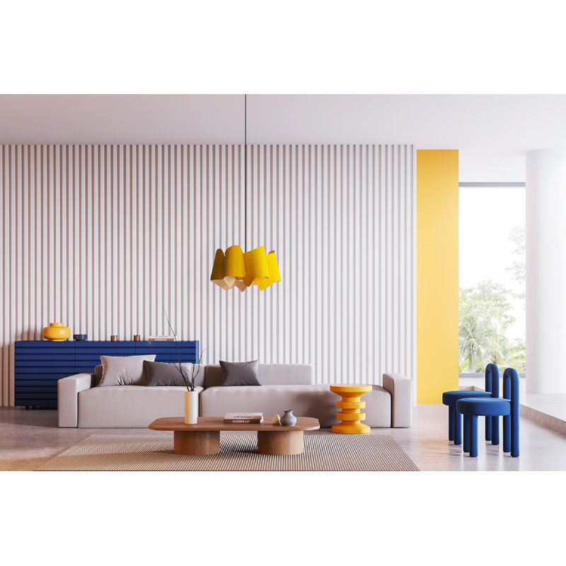 Luminaire suspendu unique à 1 lumière Camila, Jaune