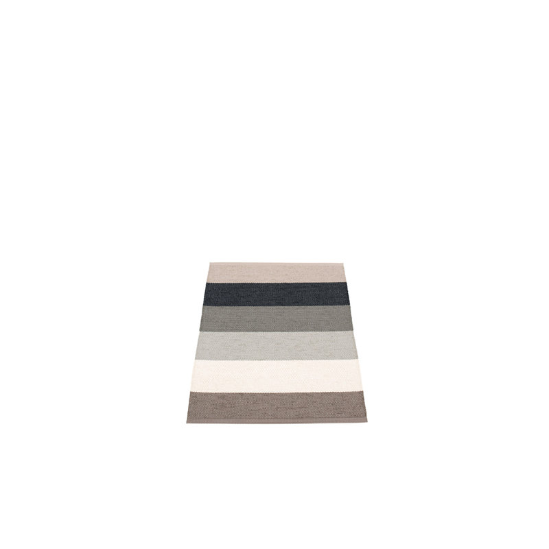 Molly Striped Area Rug in Black/Gray/Beige/Mud, Rectangle 2'3" x 4'