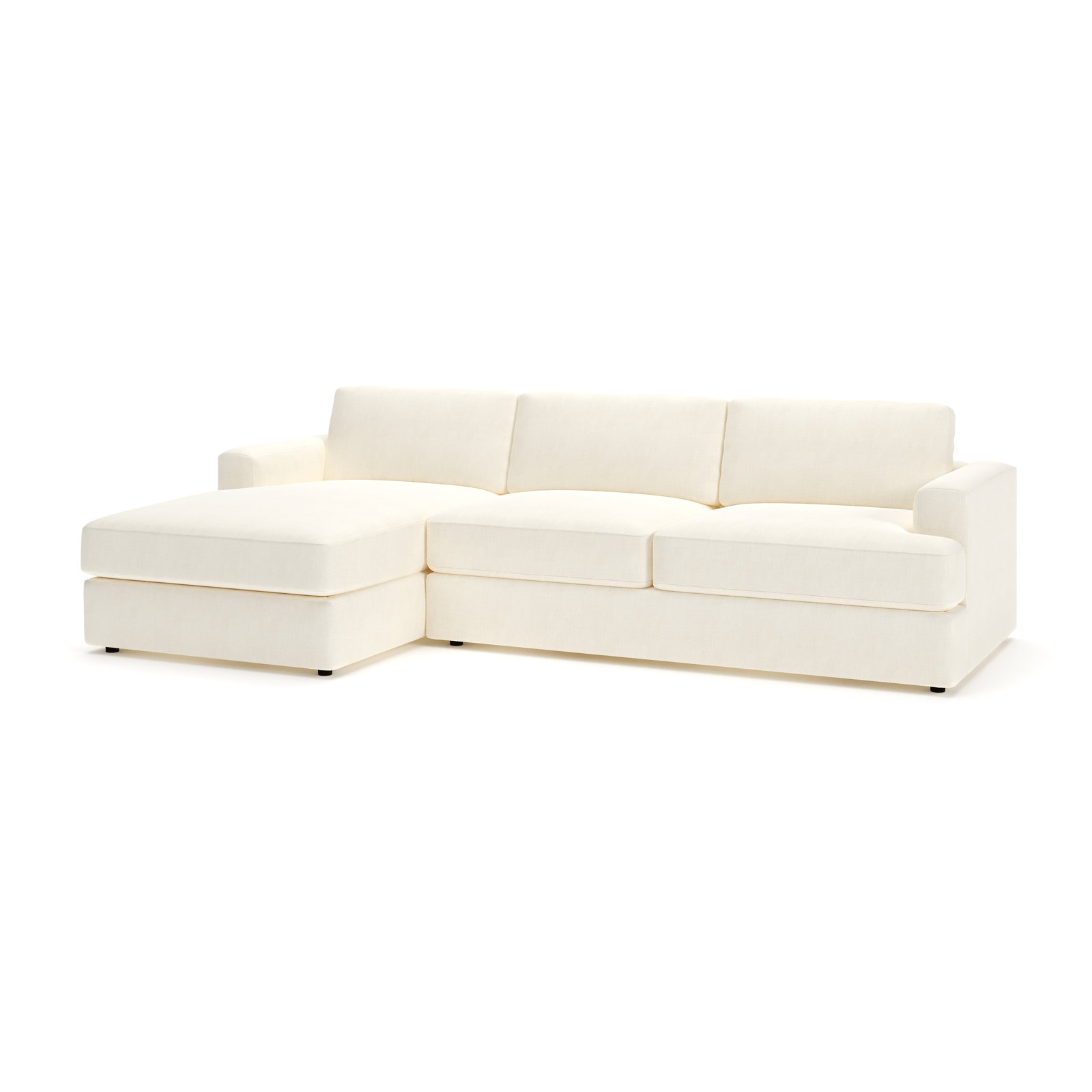 Cayden Sectional, Conversation Pearl Basketweave, Left Hand Facing