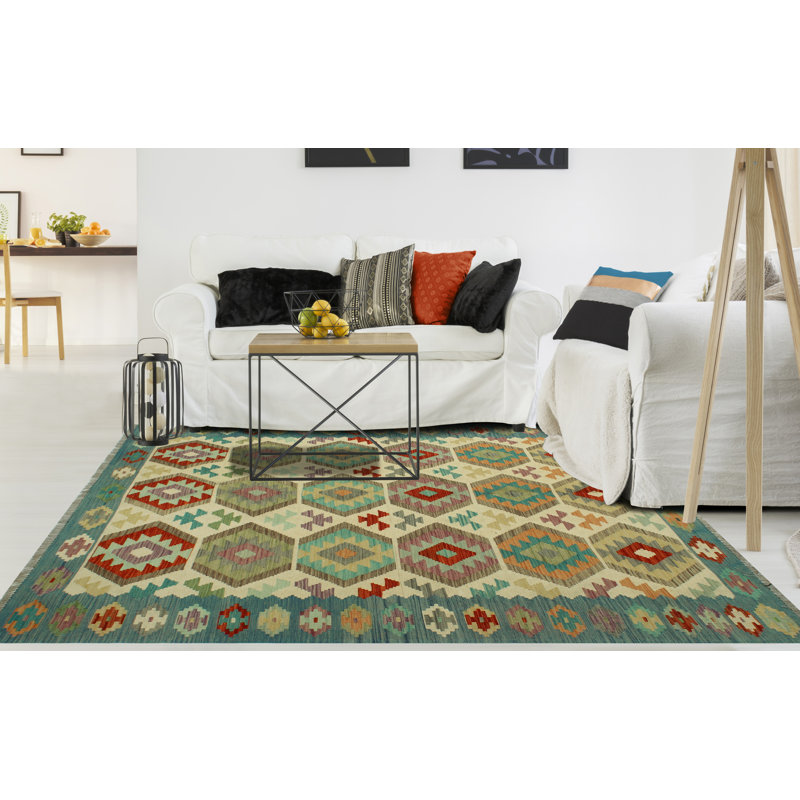 Flatweave Wool Oriental and Geometric Indoor Rug