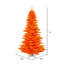 Orange Fir Lighted Artificial Fir Christmas Tree-1629392200