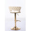 Ensemble de 2 tabourets de bar réglables avec repose-pieds chromé et base pivotante-767959188