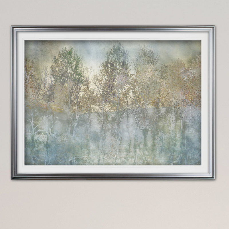 " River Reflection ", Silver, 28" H x 38" W x 1.5" D