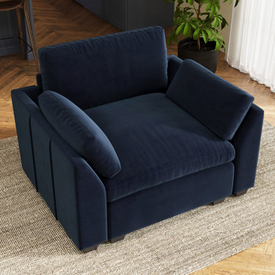Knopp Velvet Comfort Rest Single Sofa