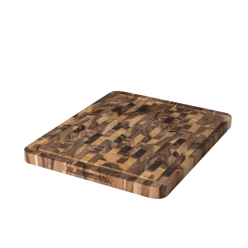 Acacia End Grain Rectangular Cutting Board, Large
