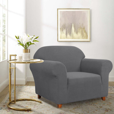 Jacquard Spandex Stretch Box Cushion Sofa Slipcover