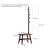 Solid Wood Shoe Stool With Cloth Hanger