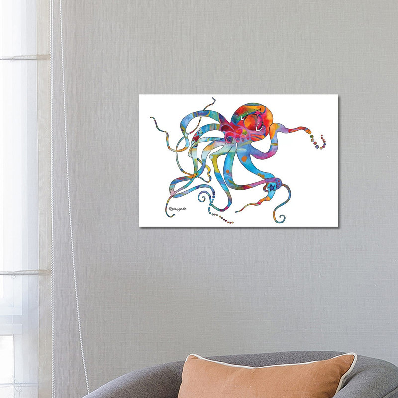 Octopus Multi II by Jo Lynch - Wrapped Canvas Gallery-Wrapped Canvas Giclée, 66.04 cm H x 45.72 cm W x 3.175 cm D
