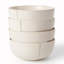 Ensemble de 4 bols en relief 6 po glaçage blanc sésame (ensemble de 4)