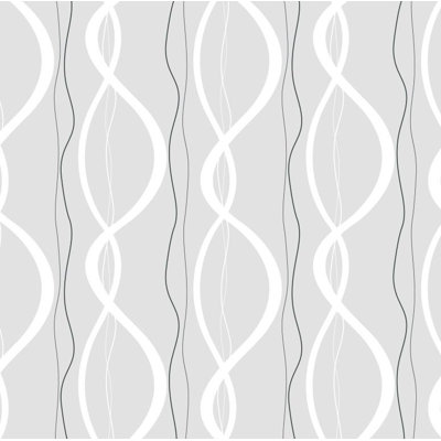 Ribbons and Chains Abstract Fabric Peel & Stick Matte Wallpaper Roll by Jamie Graney