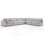 Canapé modulaire rembourré avec coussins 6 pièces Modern Minimalist