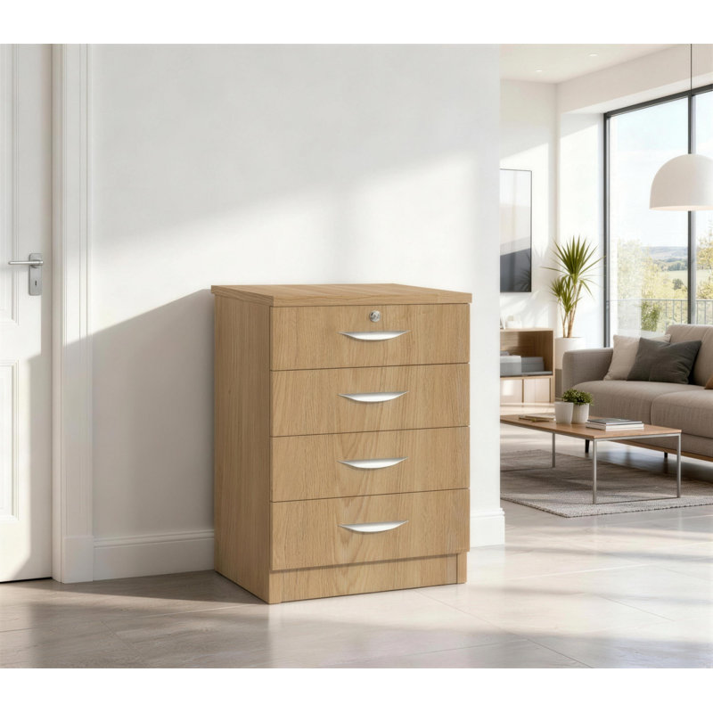 Aiden 48cm Wide 4 -Drawer File Cabinet, Classic Oak