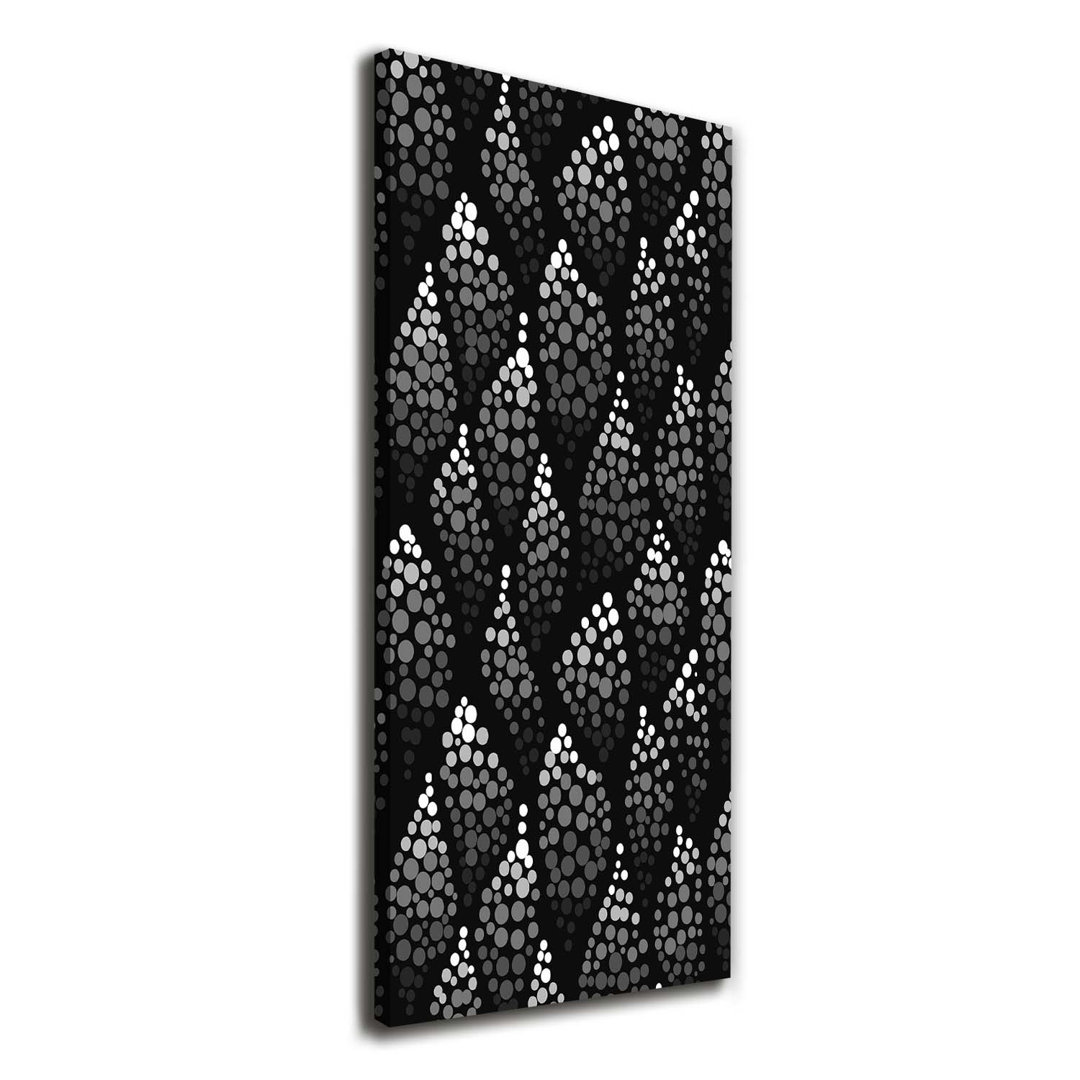 Black And White Dots - Wrapped Canvas Print
