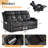 Power Reclining Loveseat With Flip-down Backrest, Velvet Loveseat Recliner Sofa Couch With Led Lighting, Bluetooth Speaker & Hidden Storage-1481461786