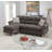 Polyfiber Reversible Sectional Sofa Set Chaise Pillows Plush Cushion Couch Nailheads-1125524971