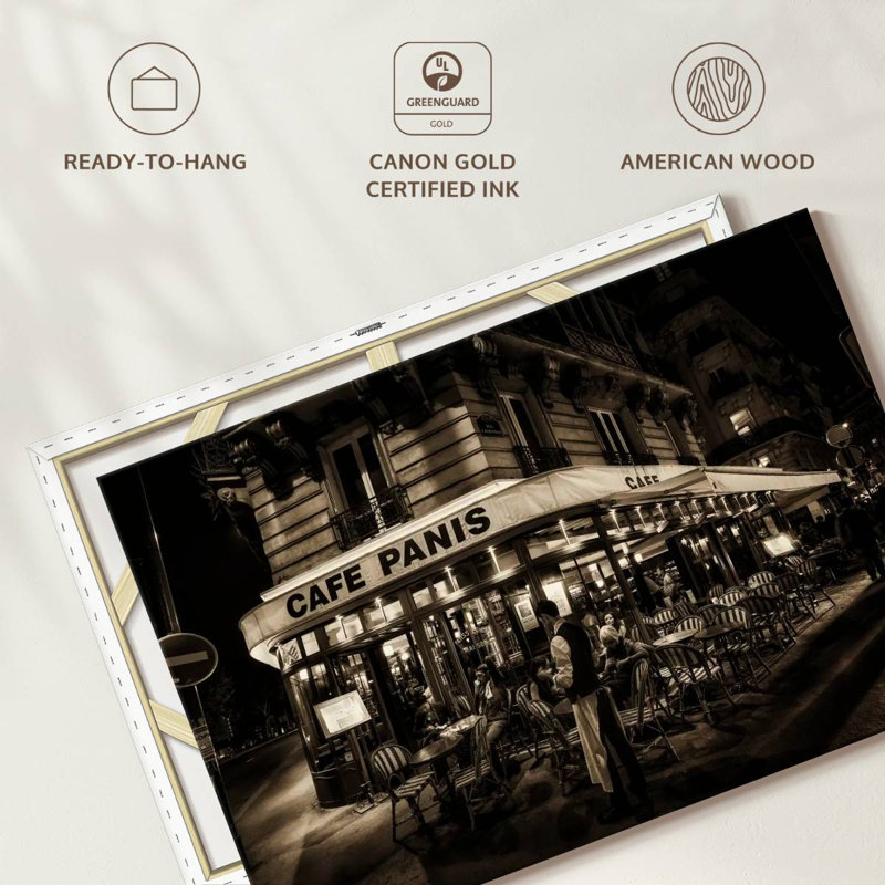Yarlin Paris Café la nuit, H 30 po x l 45 po