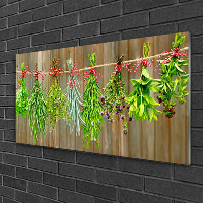 Glass Print Wall Art 100X50cm Image Printed On Glass Decorative Wall Picture Behind Toughened / Tempered Safety Real Glass For Kitchen & Living Room Theme: Flowers Floral