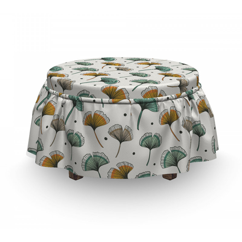 Housse pour repose-pieds floral automne