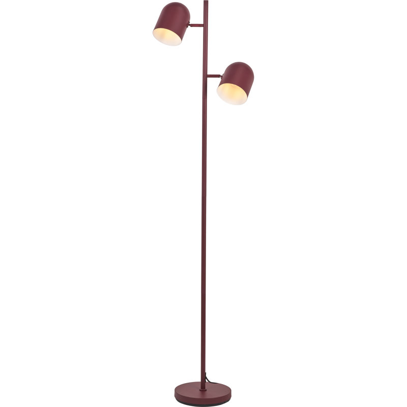 Finn 160cm Matte Task Floor Lamp, Red, Red