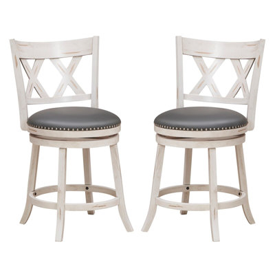 Desdemona Swivel Upholstered Counter Stool