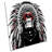Skull Head Dress Native Feathers Picture CANVAS WALL ART Square Print-698980838