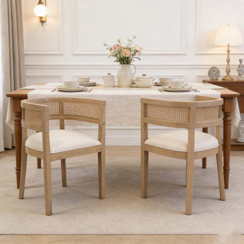 DINING CHAIR, Beige+Natural