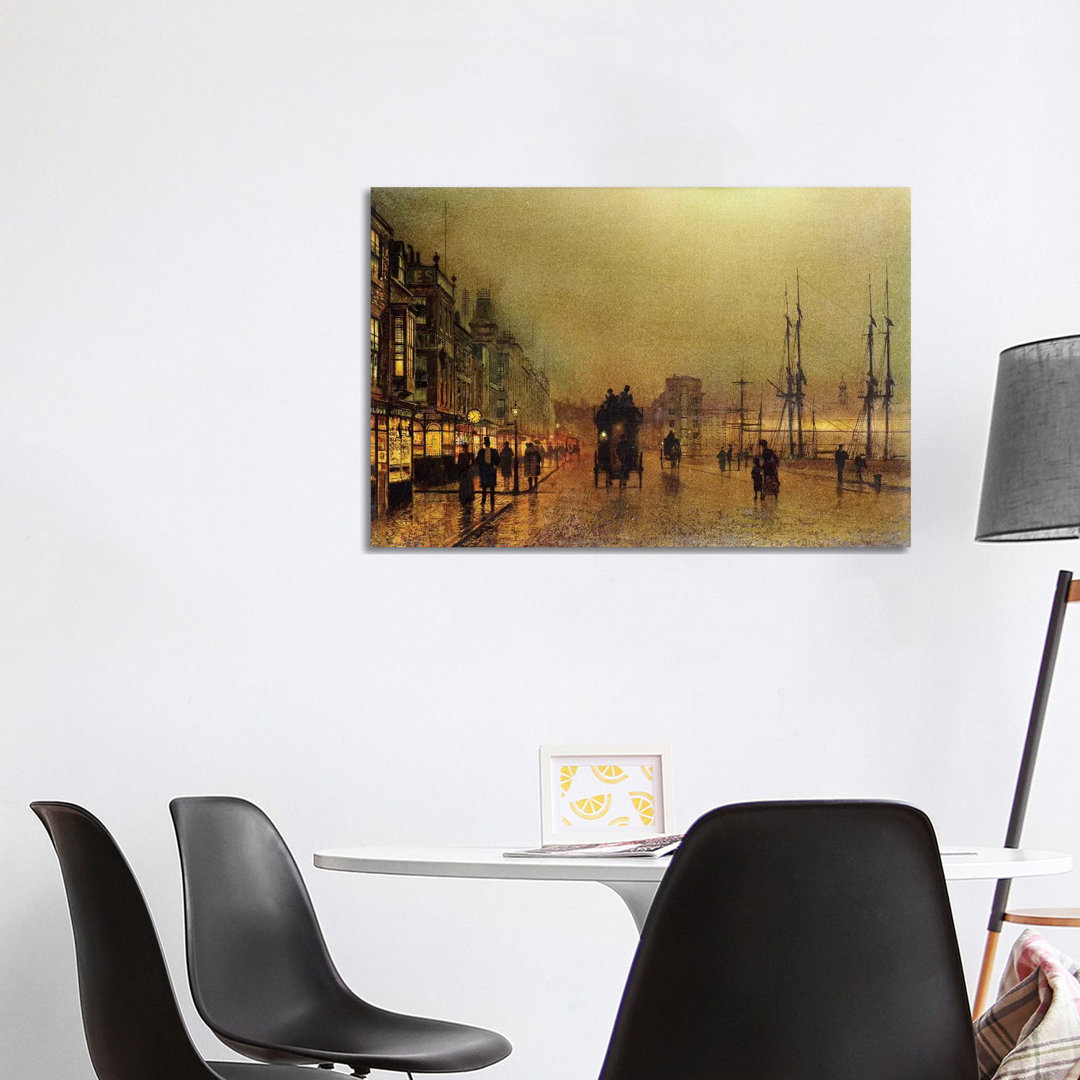 Glasgow by John Atkinson Grimshaw - Wrapped Canvas Print