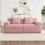 Boneless Modular 2 Seat Loveseat Boneless Sofa With Deep Seat, Cloud Sectional Couch Featuring Throw Pillows And Corduroy Fabric For Ultimate Comfort And Relaxation-1297516467