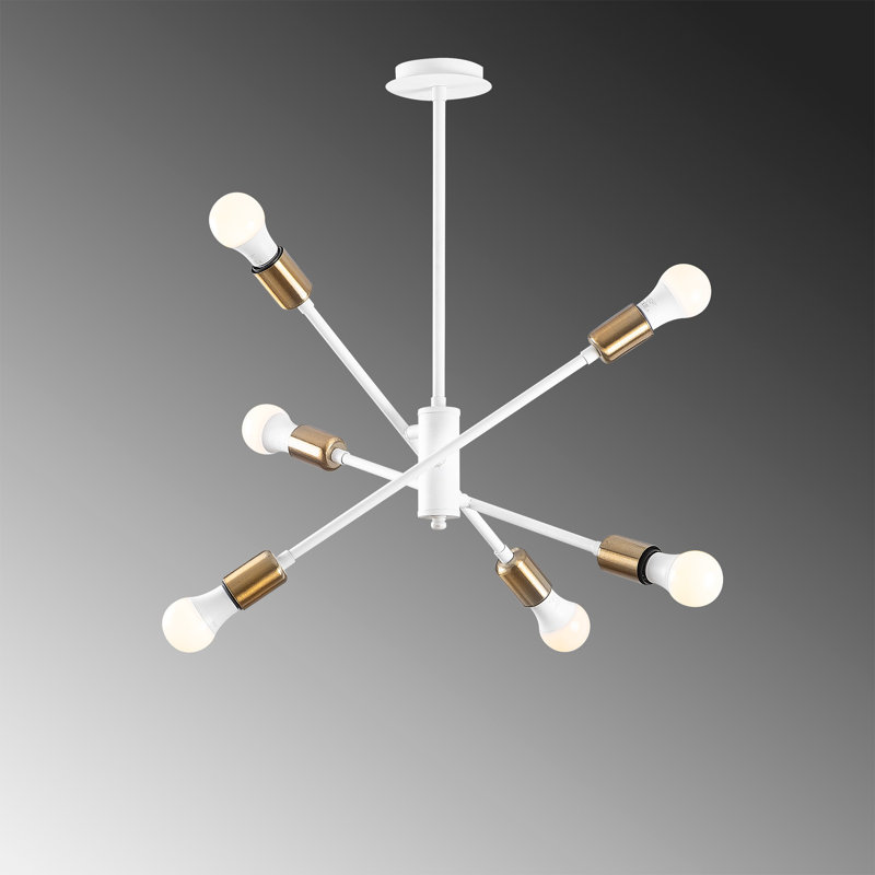 Belz 6 - Light Unique/Statement Chandelier, White