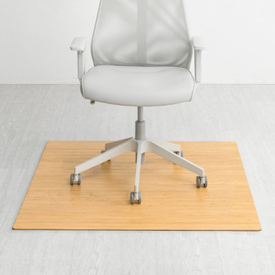 Standard 8mm Thick Bamboo Chair Mat – Anti-Slip, Straight Cut, Designed for Hard Flooring