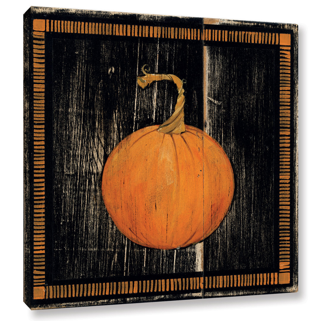 Polka Dot Pumpkin I Print on Canvas Gracie Oaks 